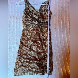 Express cocktail dress, knee length.